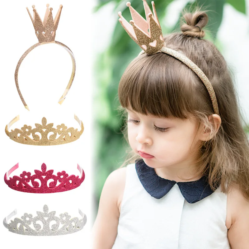 Trẻ Em Lấp Lánh Tiaras 3D Thái Hairbands Cho Bé Gái Lấp Lánh Lễ Hội Công Chúa Tóc Gậy Chụp Hình Bé Gái Mũ Trẻ Em Phụ Kiện Tóc