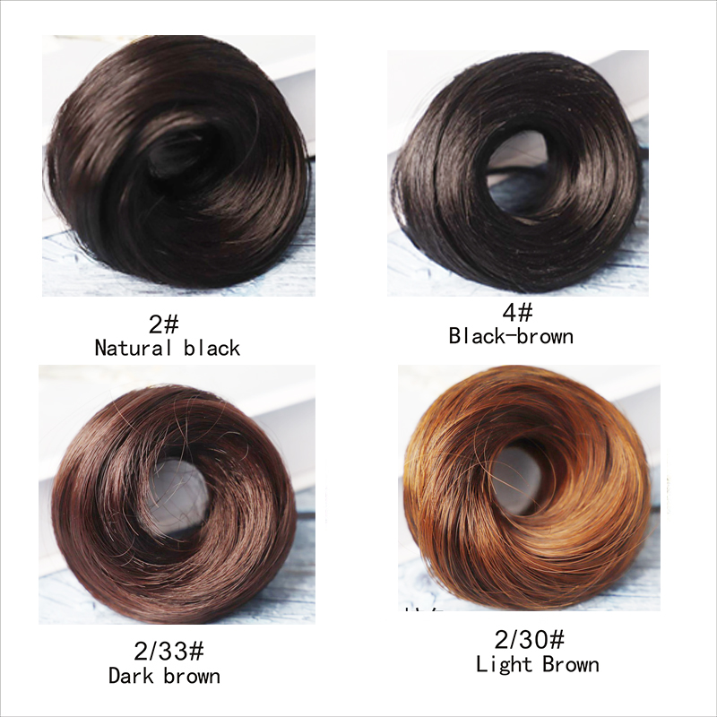 H&STAR Synthetisch Messy Bun Haarstuk Rechte Chignon Verlenging Mini Rubberen Band Knot Scrunchies Donut Pruik Accessoire