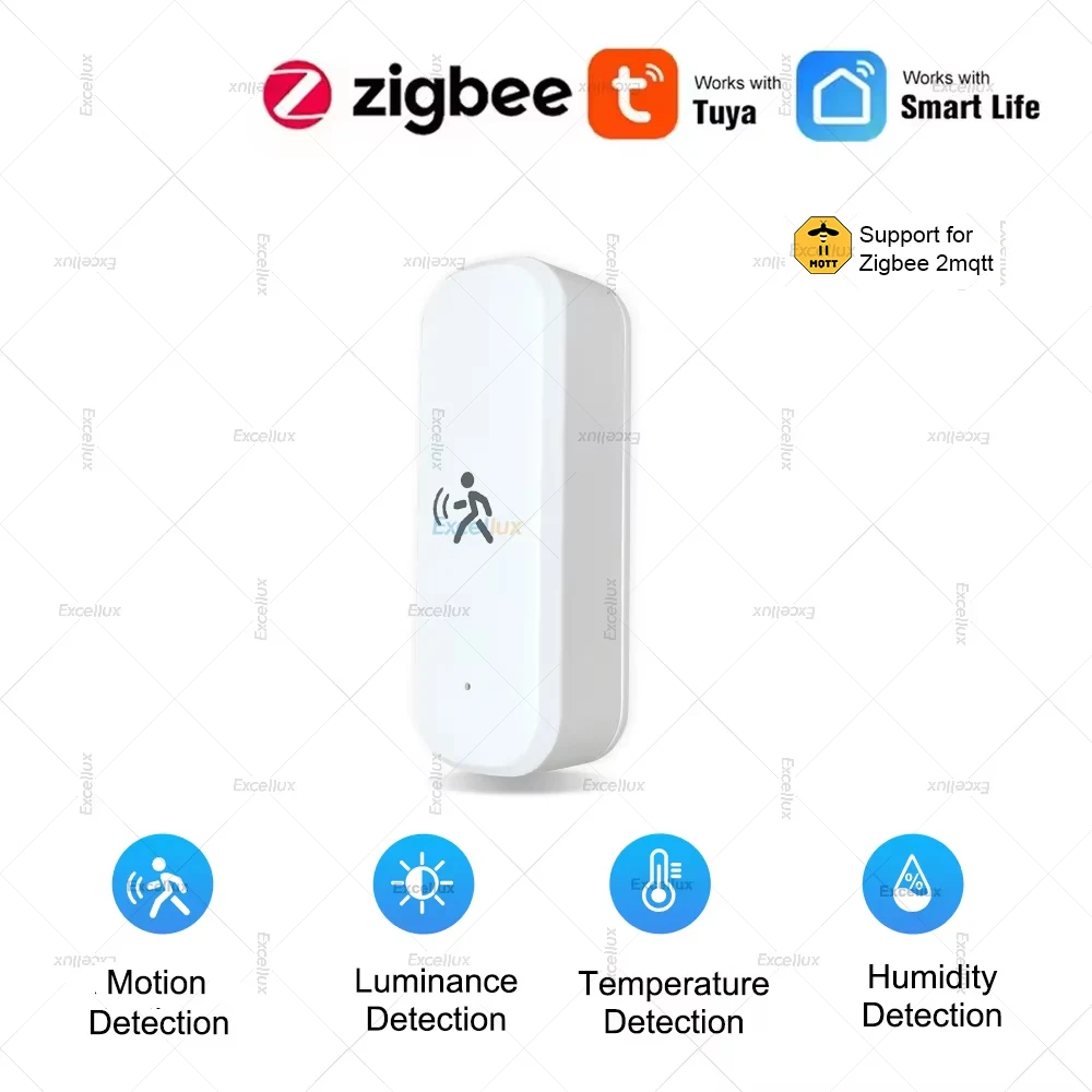 Zigbee 3,0 Menschlichen Motion Sensor Tuya Smart Leben Mmwave Radar Feuchtigkeit Temperatur Licht Sensor Detektor Für Z2MQTT Home Assistent