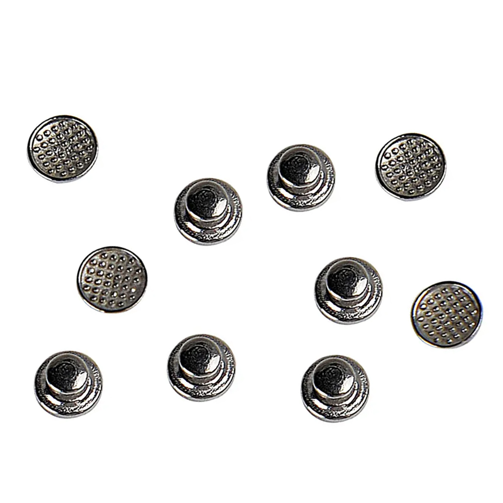 PIORPOY 10 Pcs Dental Orthodontic Lingual Buttons Bondable Type Metal Material Round Base with Mesh Dentisry Accessories