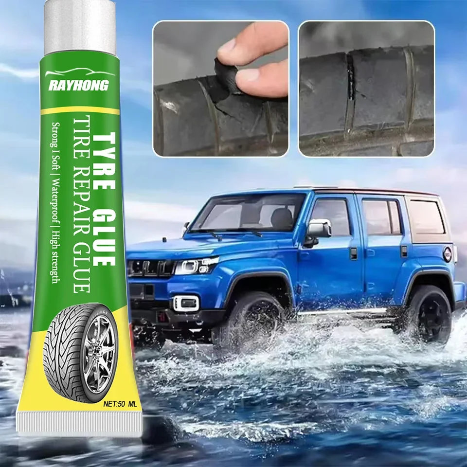 ซ่อมยางสีดํา Instant Liquid Strong กาวยางสวมใส่ยางไม่กัดกร่อนกาวรถ Instant Strong เครื่องมือ