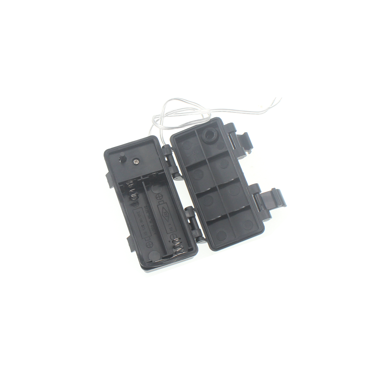 Caja de pilas AA cuadrada AA cuatro tres dos cinco base de batería integrada con interruptor de cubierta con reloj de cinta de sincronización