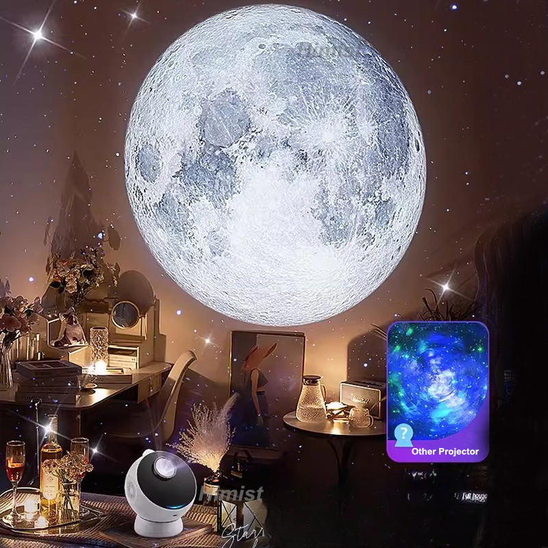 Projecteur d'étoiles de tir de galaxie 3D, veilleuse, lampe de Projection étoilée haute définition avec haut-parleur Bluetooth, cadeaux de noël pour enfants