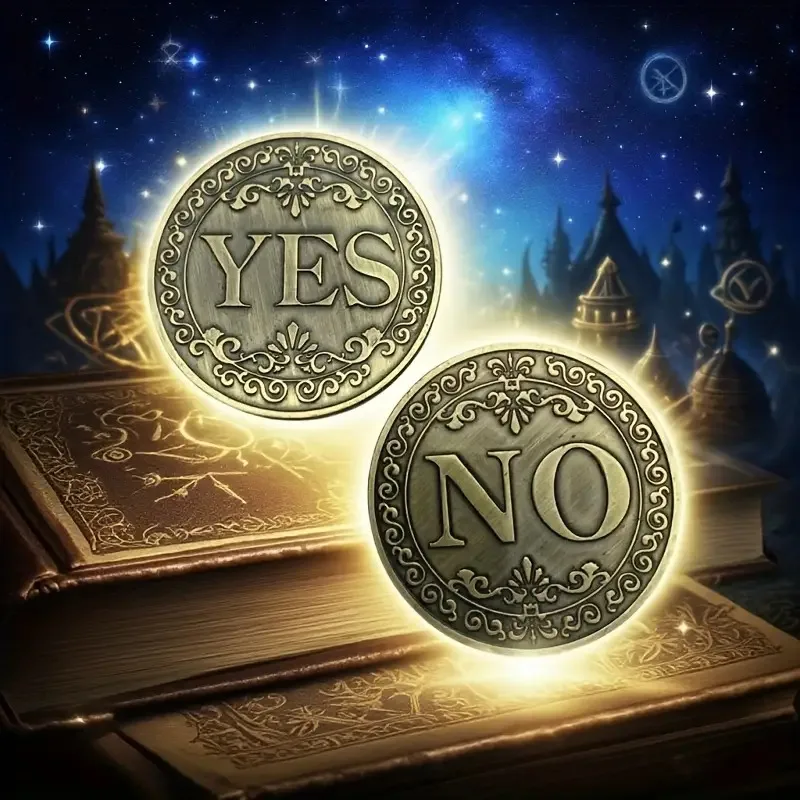 SÌ o NO Flip Decision Coin: metallo Scegli la moneta, divertente risposta, scegli la moneta commemorativa
