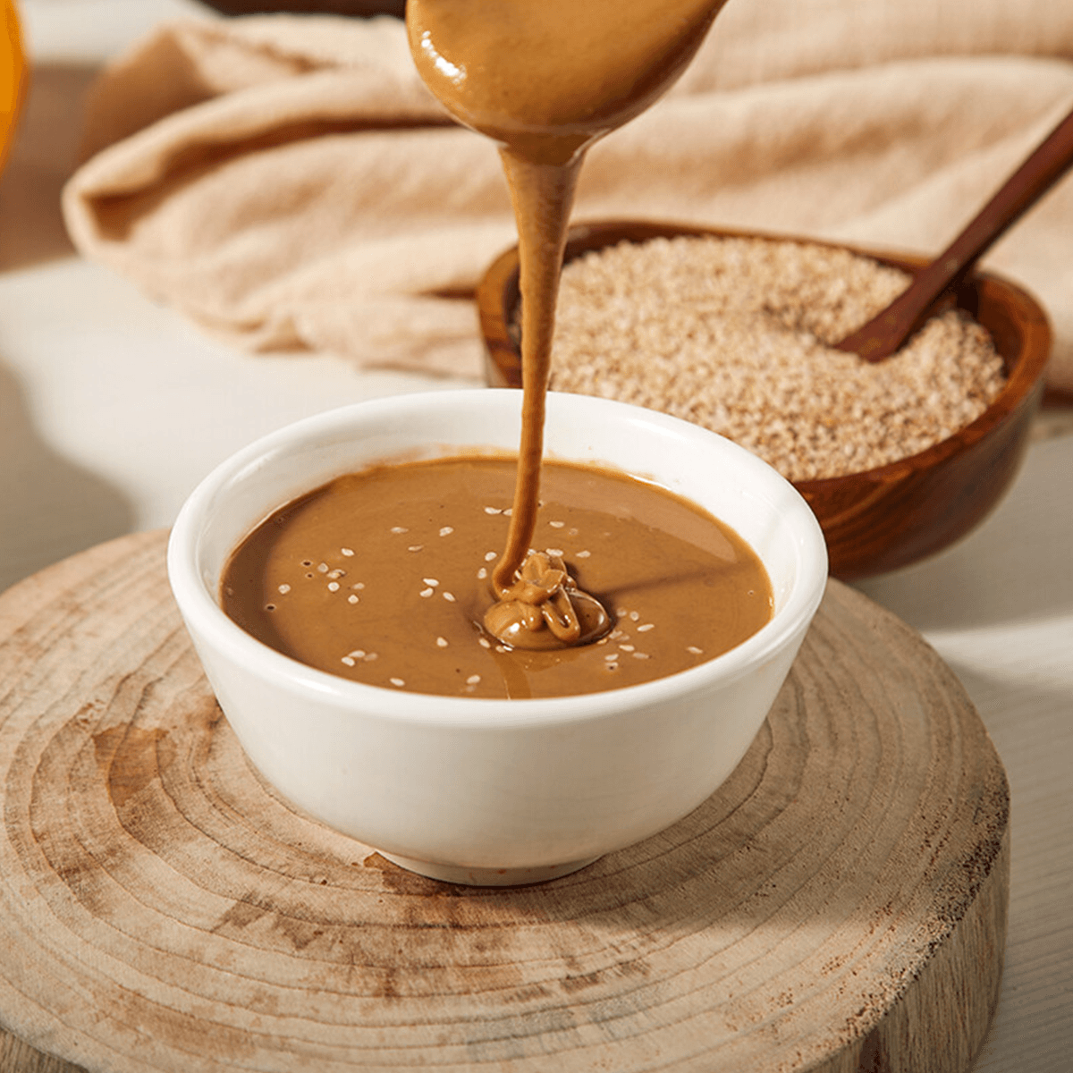 [5 Packs] LIUBIJU Premium Mixed Sesame Paste - 300g Each, Authentic Asian Flavor