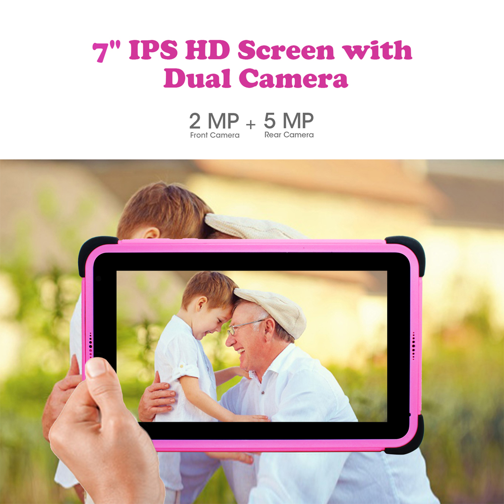 Überholtes 7-Zoll-Kinder-Tablet Android 1024 x 600 HD Quad-Core Dual WiFi 2 GB + 32 GB Lerntablett für Kinder, perfektes Geschenk!