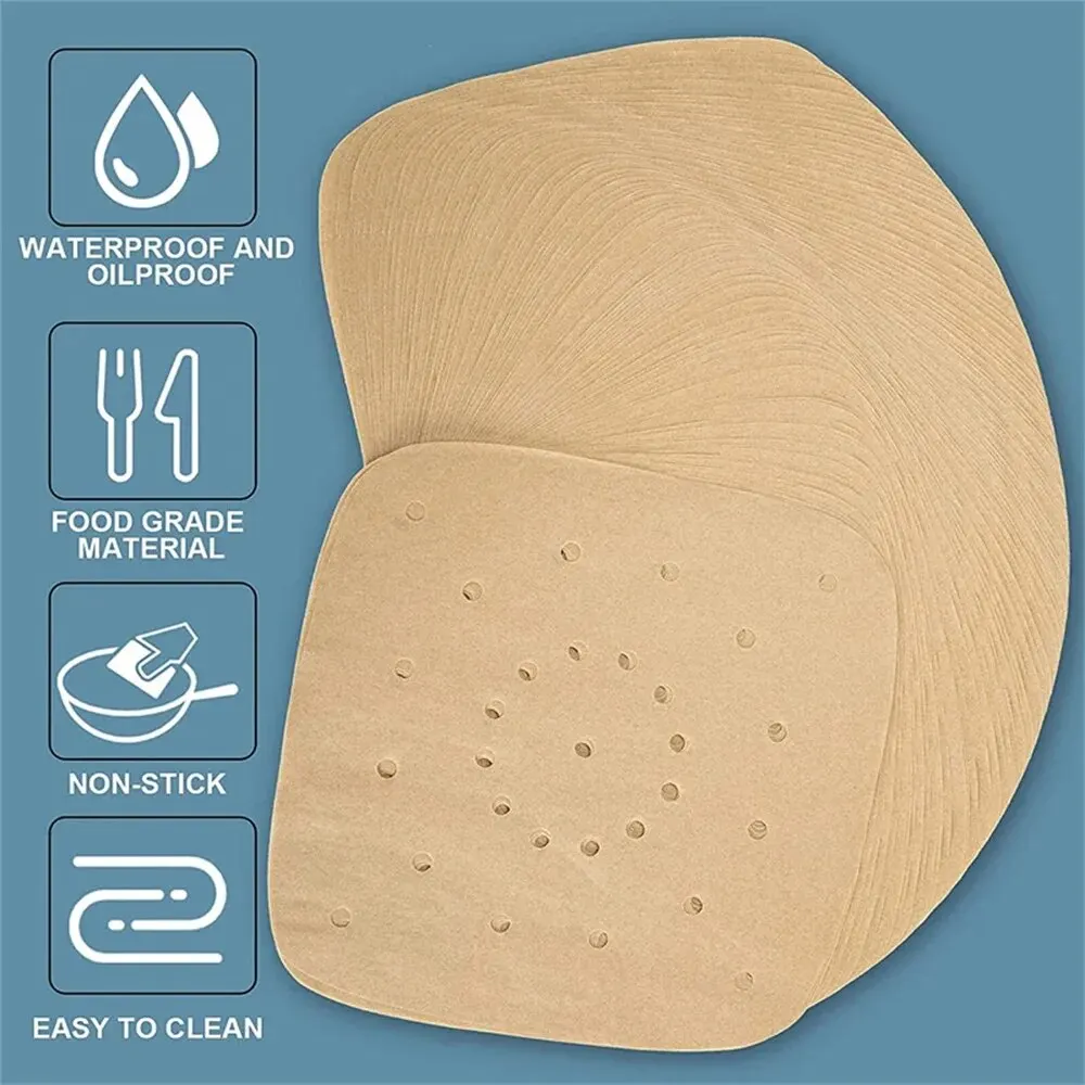 100 Stück Luft fritte use Papier Einweg-Dampf garer Küchen back papier Backen Antihaft-Dampf matte Öl absorbieren des Papier
