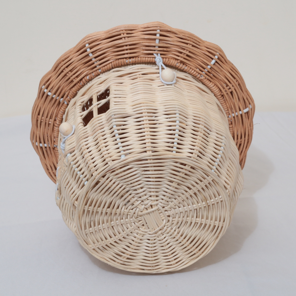 Handmade Rattan Cogumelo Em Forma De Bolsa, Tecido Casa Messenger Bag, Cestas De Armazenamento, Cesta De Plantas Infantis