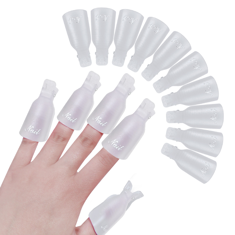 10 szt./worek Kolorowe Akrylowe Nakładki do Manicure Art Dip Clip do Czyszczenia Paznokci Manicure Żel UV Lakier do Paznokci Dip Wrapping Tool Finger