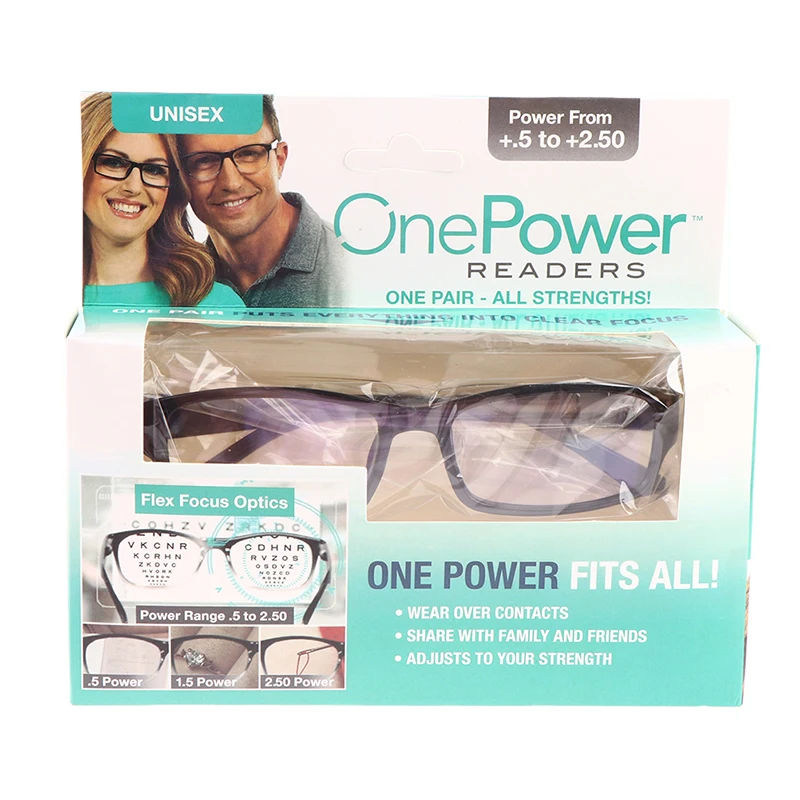 Gafas de lectura con ajuste automático, lentes bifocales para presbicia, One Power