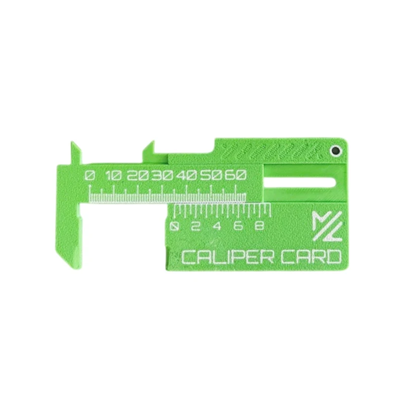 1 PCS New Product Caliper Card Vernier Caliper Card Keychain 3D Printing Measuring Tool Mini Ruler