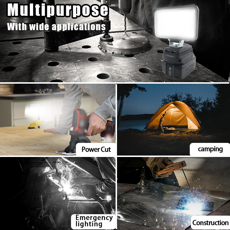 4Inch Car LED Work Light Flashlight Torch Spotlight USB Power Bank For Makita 18V Li-ion Battery BL1830 BL1815 Lamp Hand Lantern