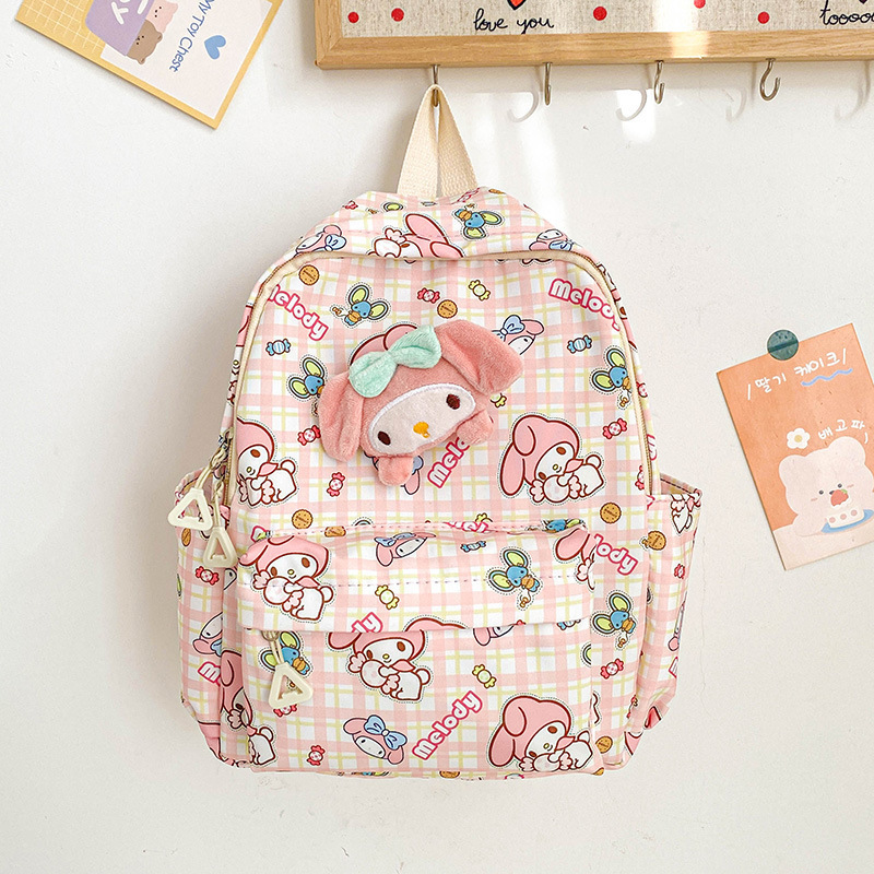 Sanrio Hello Kitty Kuromi Cinnamoroll Nowa moda dziecięca tornister śliczny plecak dla dzieci o dużej pojemności torba studencka