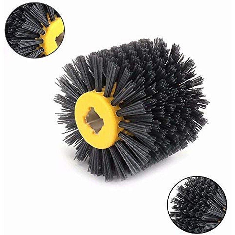 Tête de brosse Abrasive d'ébavurage, outils de polissage et de ponçage, roue en fil de Nylon épais et fin, meuleuse d'angle, noyau transversal