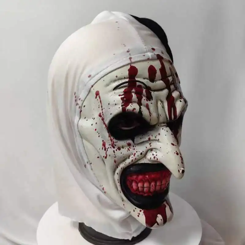 ตลก Terrifier 3 หน้ากากคอสเพลย์ Art Clown Soft Latex Joker Party หน้ากาก XMAS Ball Props Terrifier หน้ากากเครื่องแต่งกายผู้ใหญ่หนึ่งขนาด