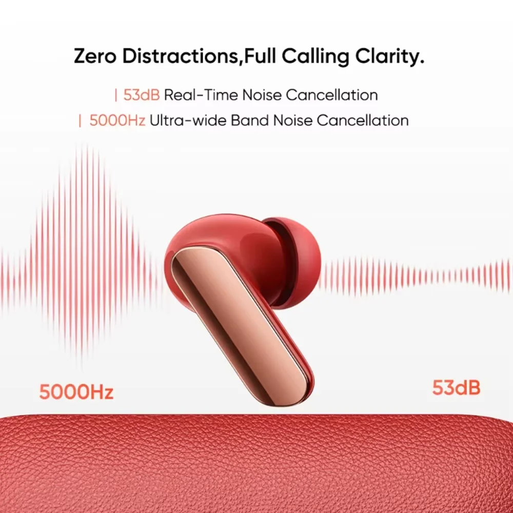 Version mondiale realme Buds Air 7 Pro 53dB suppression Active du bruit véritable écouteur sans fil 48 heures batterie Bluetooth 5.4 casque