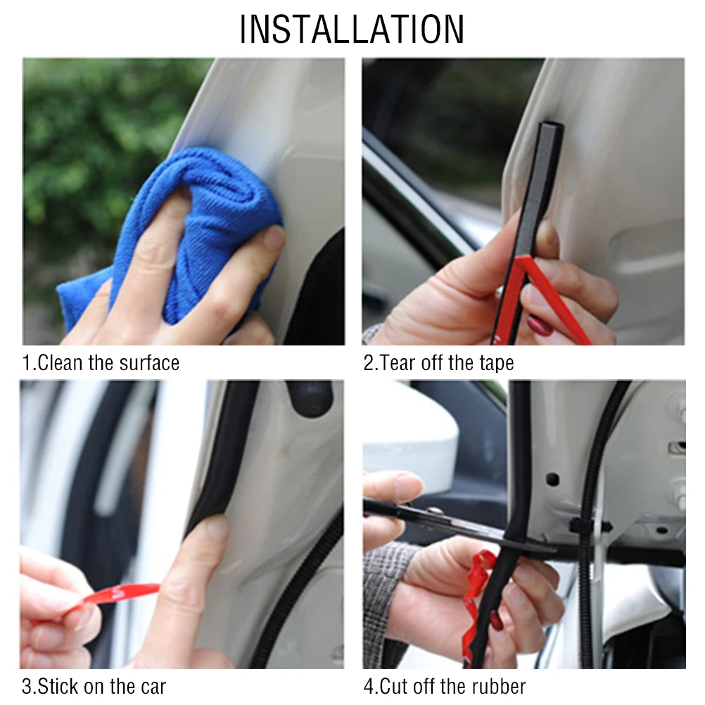 Cho Mẫu Tesla Model 3 Y Cửa Xe Ô Tô Con Dấu Dây Bộ Cách Âm Cao Su EPDM Weatherstrip Tự Động Thân Cây Hood Bảng Điều Khiển Một B cột Trụ Kín Bộ