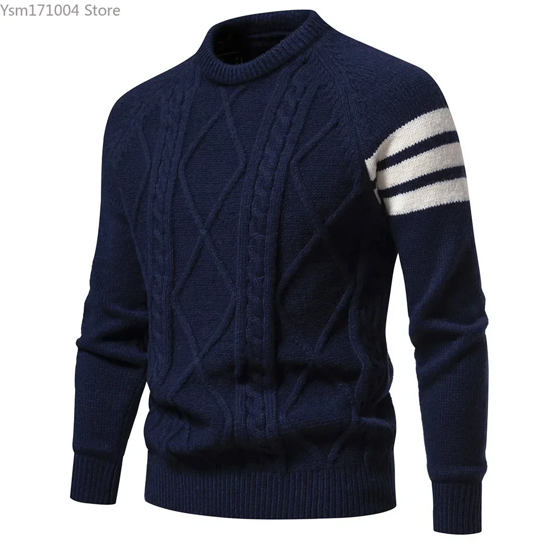 สเวตเตอร์คอกลมรัดรูปคุณภาพสูงสำหรับฤดูใบไม้ผลิบุรุษใหม่ฤดูใบไม้ร่วงสเวตเตอร์แบบสวมหัวสไตล์ฮาราจูกุผู้ชายแฟชั่นญี่ปุ่น3XL