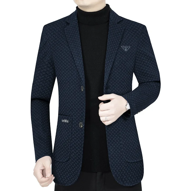 Men Business Blazers Jackets New Male Checkered Casual Suits Coats High Quality Man Spring Slim Blazers Jackets Coats Size 4XL