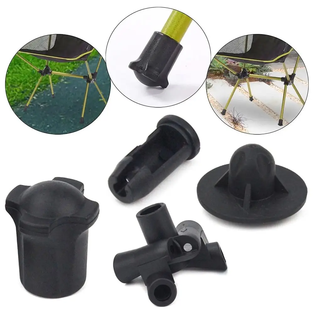 Lua cadeira perna capas, Resistente ao Desgaste Plug Connector, Protetores de perna, Tampas removíveis anti-sag, Acessórios Camping, 1 conjunto