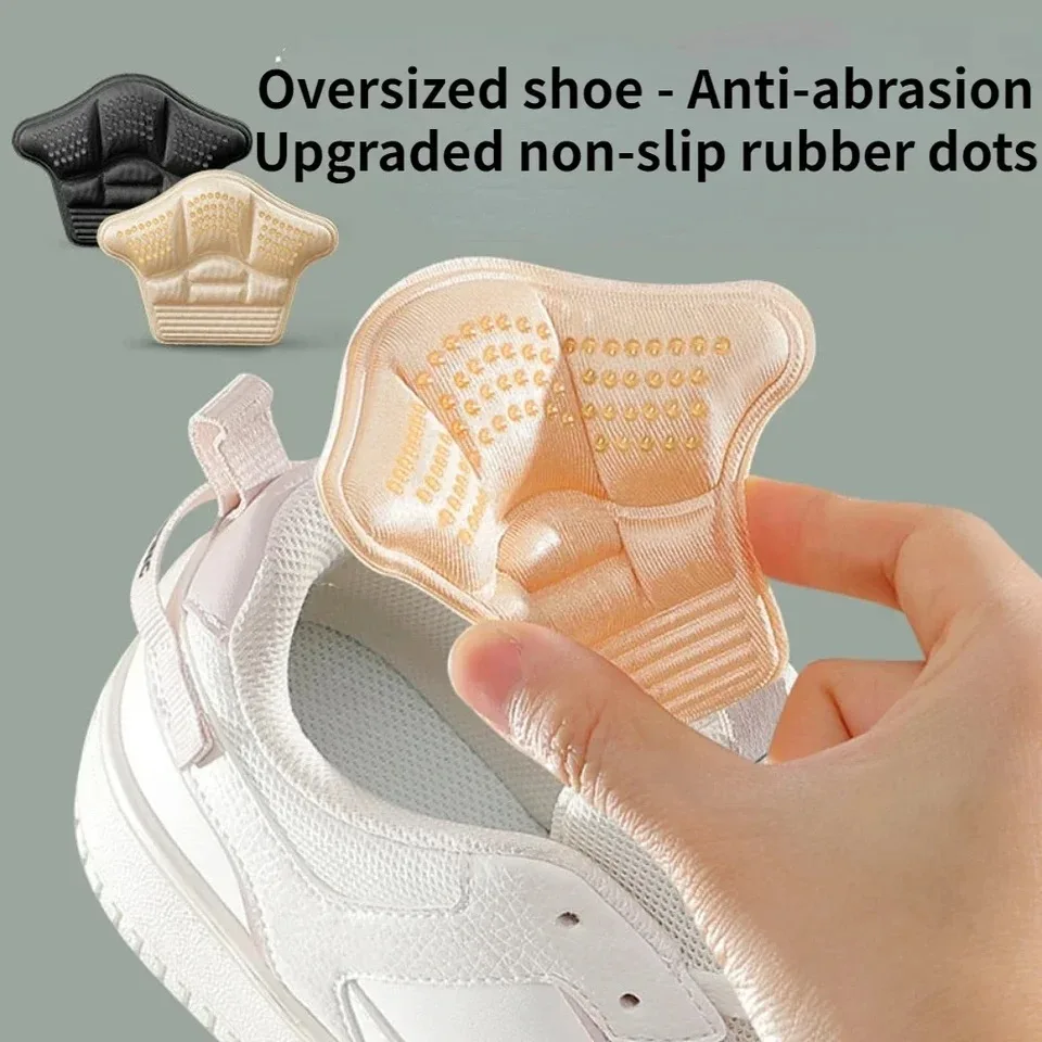 1 par de nuevas pegatinas protectoras de talón de silicona, almohadillas para los pies para zapatillas de deporte, almohadillas antideslizantes cómodas para zapatos, alivian el dolor en el pie, insertos para zapatos