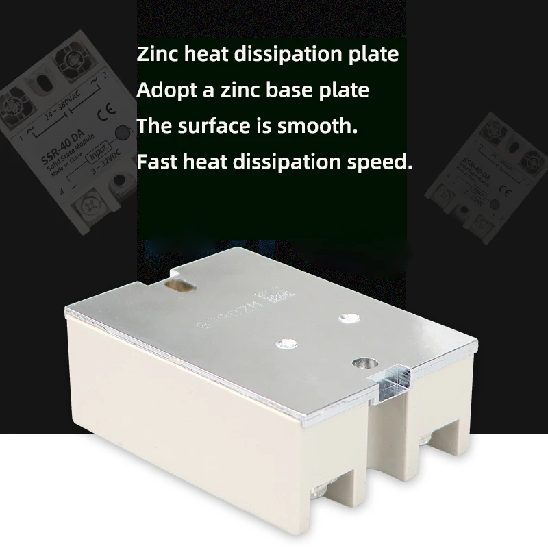 Einphasiges Halbleiterrelais SSR-10/25/30/40/50/60/75/80/90/100DA DC-Steuerung AC 24V DC 220V AC Modulrelais