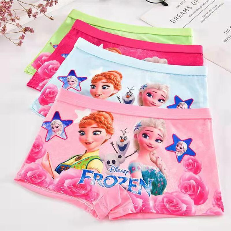 Calzoncillos Boxer con estampado de SpiderMan para niños y niñas, calzoncillos suaves y transpirables de princesa Anna Elsa Frozen, calzoncillos de colores aleatorios con dibujos animados