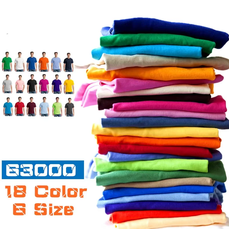 100% Cotton Short Sleeve Solid Color O-neck Leisure Soft T-shirt Tops Tee Customized Print Your Own Design Printed Unisex Tshirt