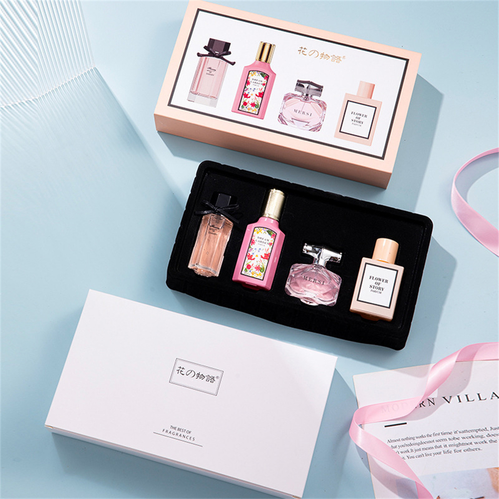 Blumen duft Geschenk box 110ml vierteiliges Set Frauen Parfüm Pheromon Eau de Parfum Männer Köln Parfums de Mujer dauerhaften Duft
