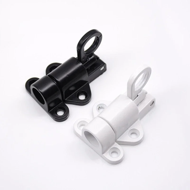 Automatic Door Bolt Latch Home Window Gate Security Pull Ring Spring Bounce Door Bolt Automatic Latch Lock  aluminum door latch