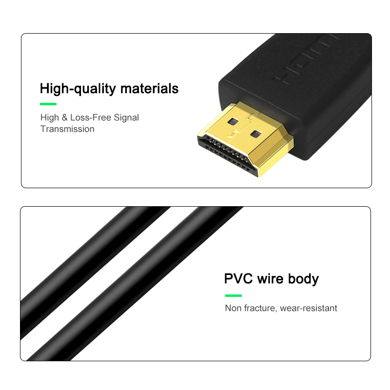 Cabo HDMI 2.0 4K 60Hz Ultra Alta Velocidade 1080p HDR HDPC 3D 18 Gbps Para Laptops Monitores PS5 PS4 Xbox One e Mais