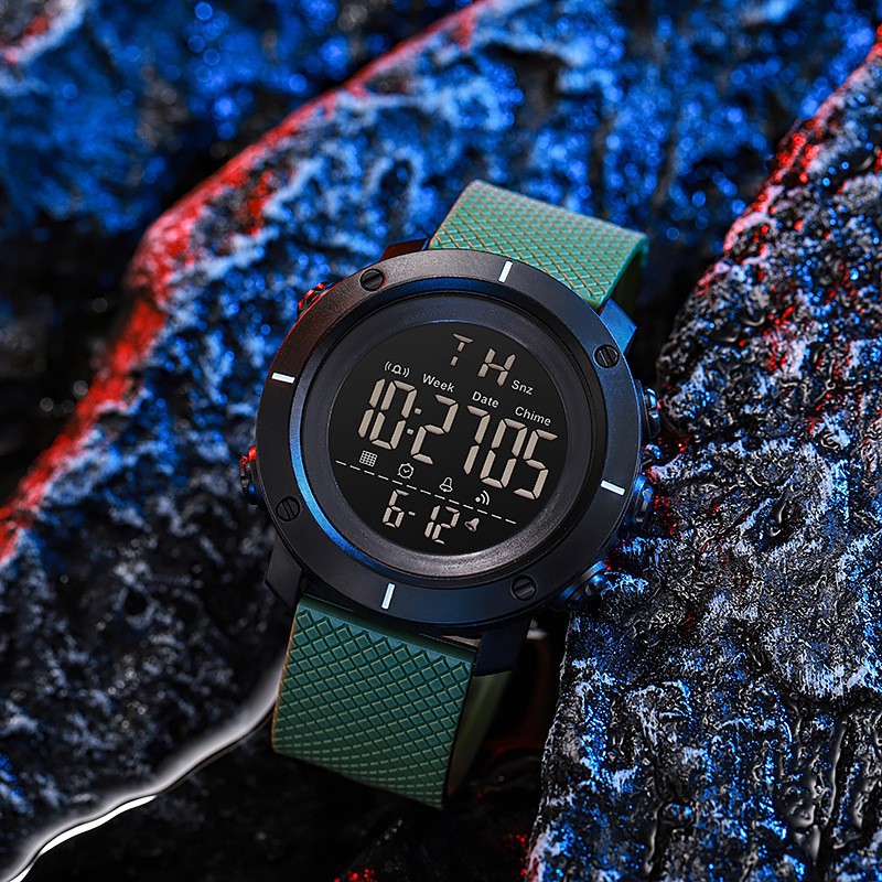 Relógio eletrônico multifuncional de mostrador grande masculino e feminino, relógio de casal para esportes ao ar livre