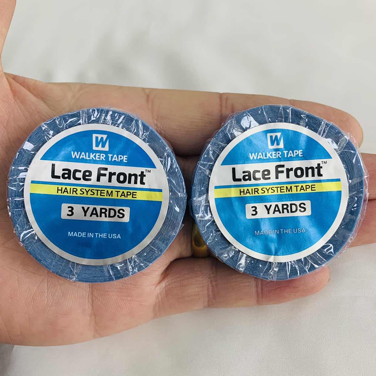 1/2/3 ロール 0.8 センチメートル * 3 ヤードスーパーヘアブルーテープ両面粘着テープヘアエクステンション/レースウィッグ/かつら