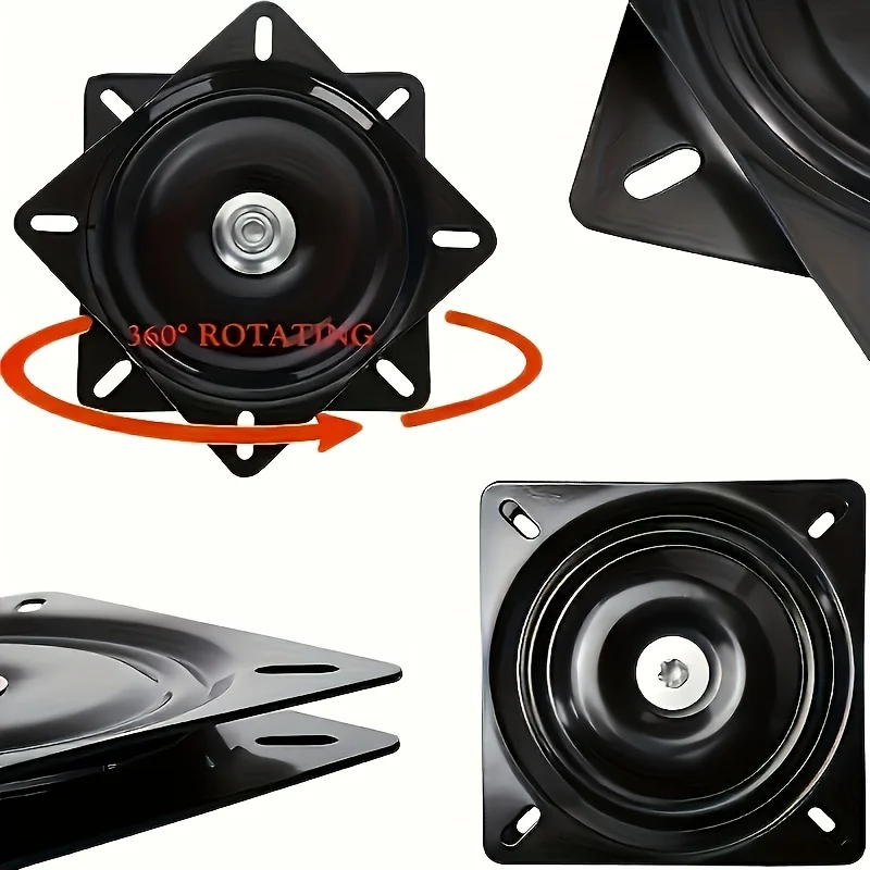 Heavy-Duty Chair Swivel Base 6"/4", 360° Rotating, Smooth Mechanism - Perfect for Bar Stools & Furniture Accessories