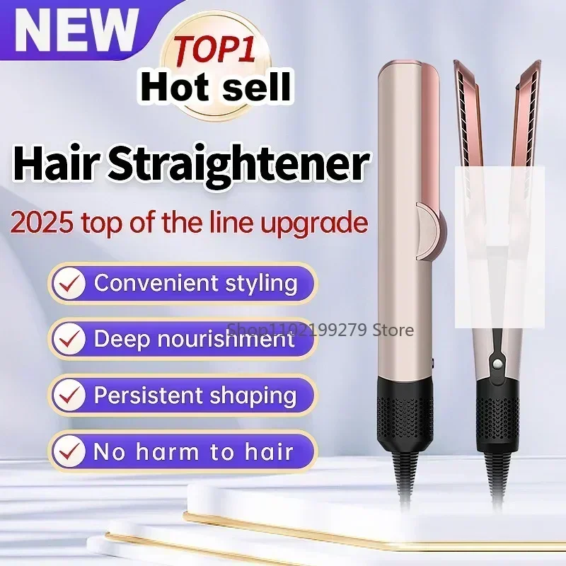 NOWOŚĆ Profesjonalna prostownica do włosów 2 w 1 i suszarka do włosów z funkcją podgrzewania, prostownica do włosów z jonami ujemnymi, narzędzie do trwałego stylizacji
