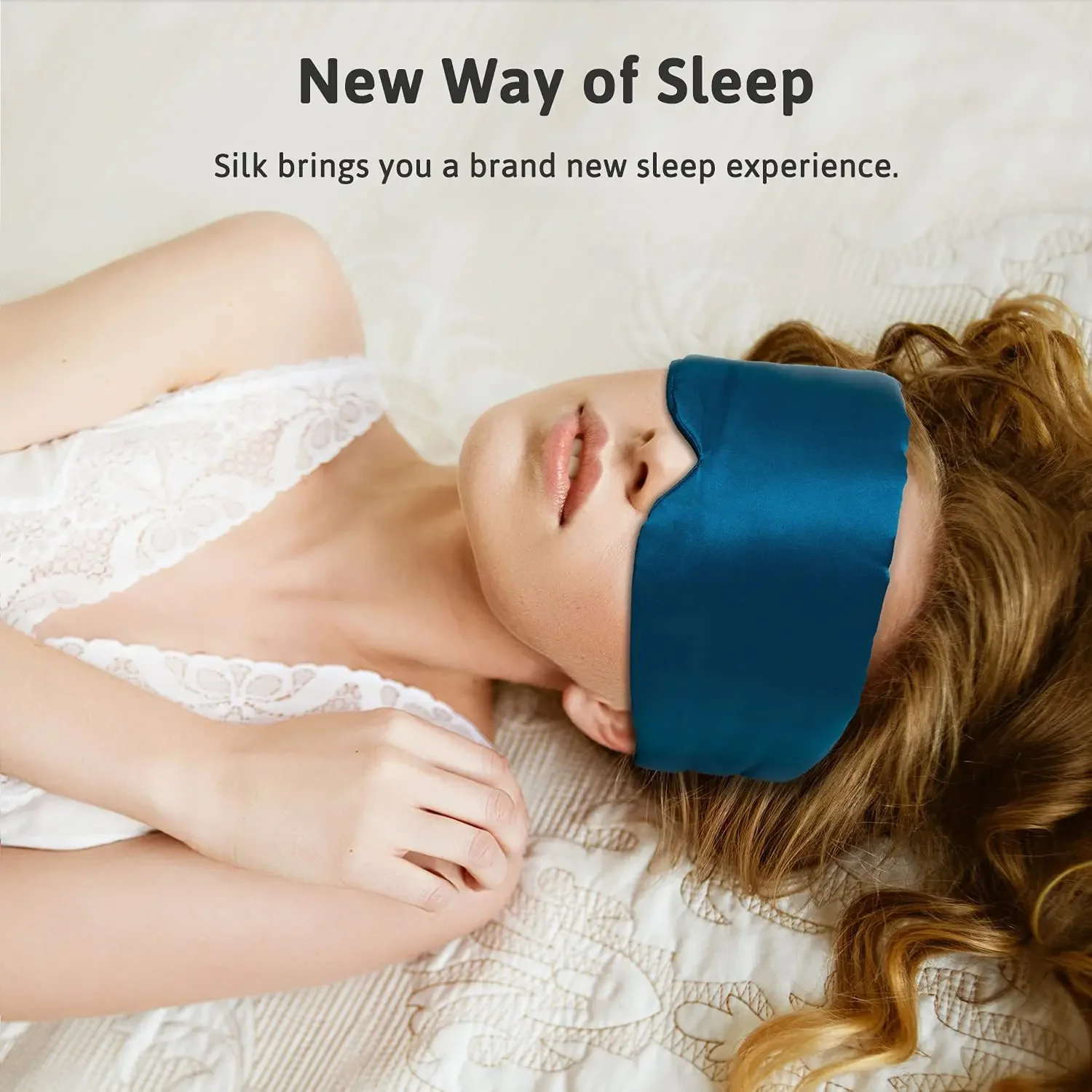 100% Mulberry Silk Sleeping Mask Eyepatch Blocking Light Eyemask Eyeshade for Travel & Nap Soft Padded Sleep Mask Slaapmasker
