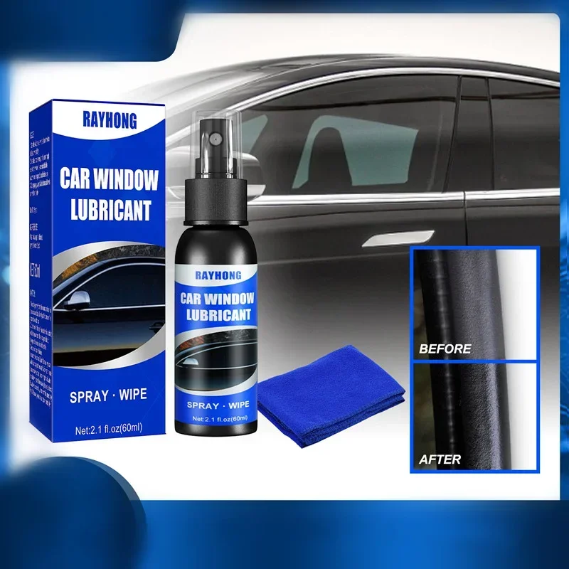 60ml น้ํามันหล่อลื่นหน้าต่างยางประตูแถบยางรถ Softening Maintenance ช่วยลดเสียงรบกวน Universal รถผลิตภัณฑ์