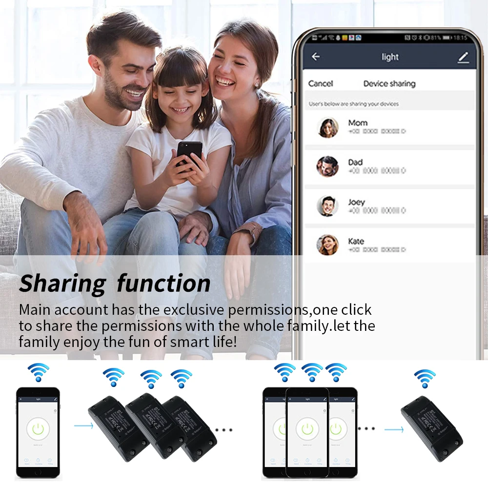 Tuya interruptor inteligentes wifi ,  control bidireccional, temporizador Universal, funciona con luz LED,compatible con Alexa y Google