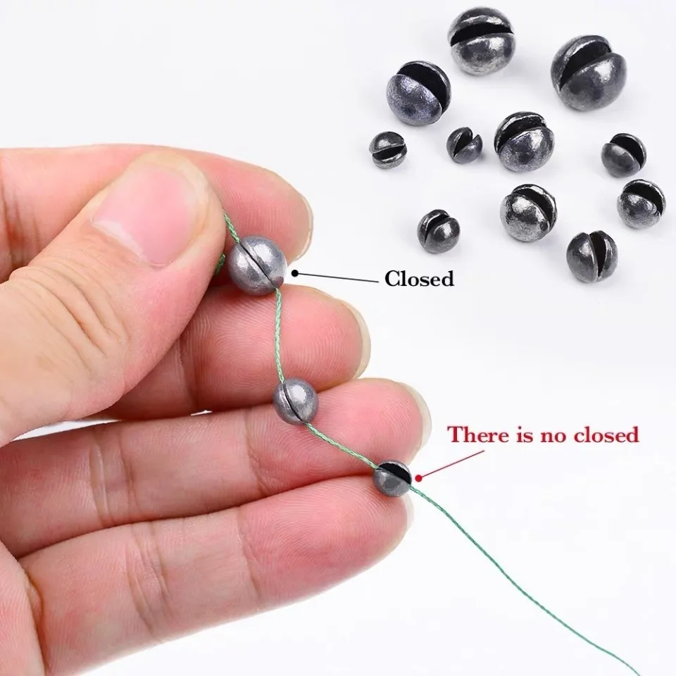 100 Gram 205 stks/doos Ronde split shot vissen gewichten Verwijderbare Vissen Sinkers Vissen Jig rig Accessoires Apparatuur