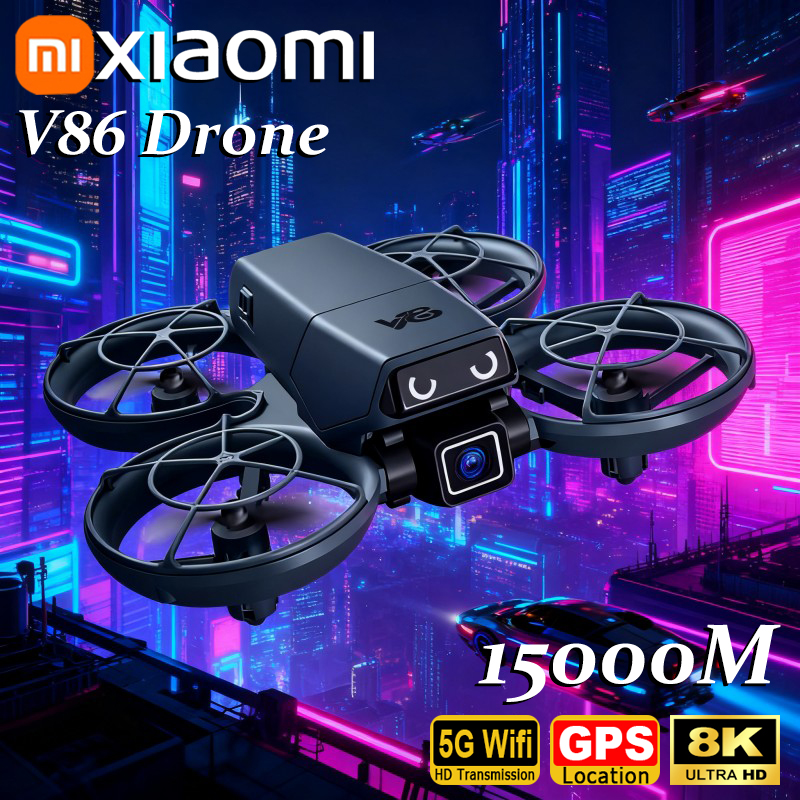 Xiaomi v86 8k 5g gps fotografia aérea de alta definição vr câmera dupla fluxo óptico inteligente evitar obstáculos quadcopter