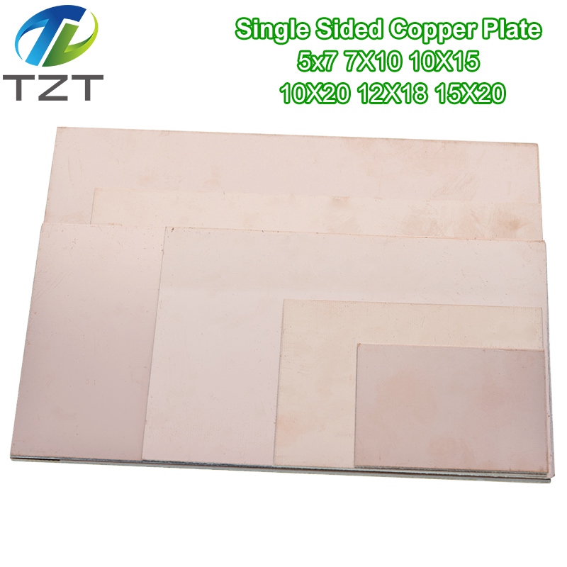 TZT 5x7 7x10 10x15 10x20 15x20 12x18cm Single Side Copper Clad Plate Diy Kit