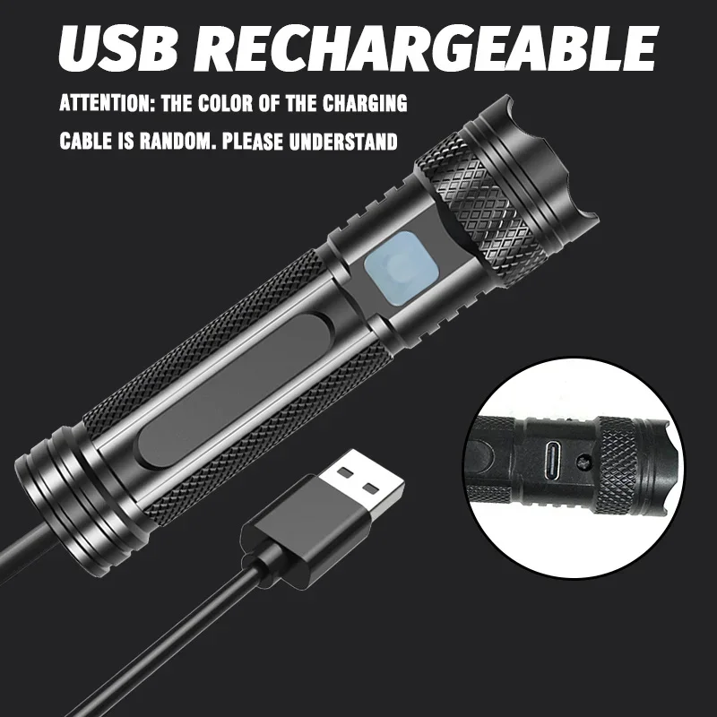 USB Rechargeable Mini UV Flashlight Multifunctional Black Light Lamp UV Torch for Pet Urine Stains Scorpions Resin Curing
