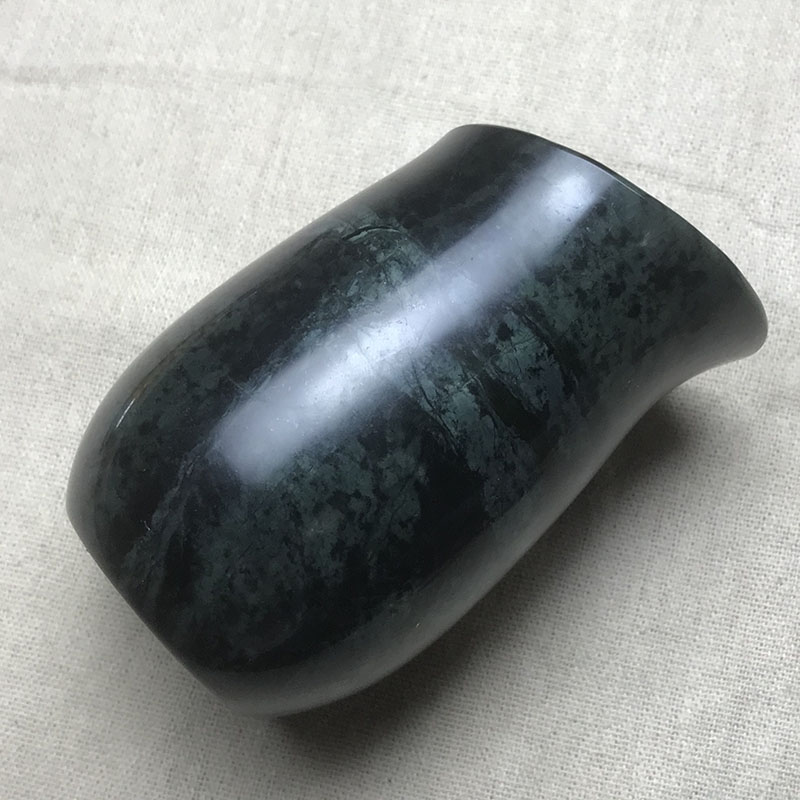 Liquor de jade escuro divisor, estilo retro, medicina rei pedra acordar vinho pote, jade vinho navio