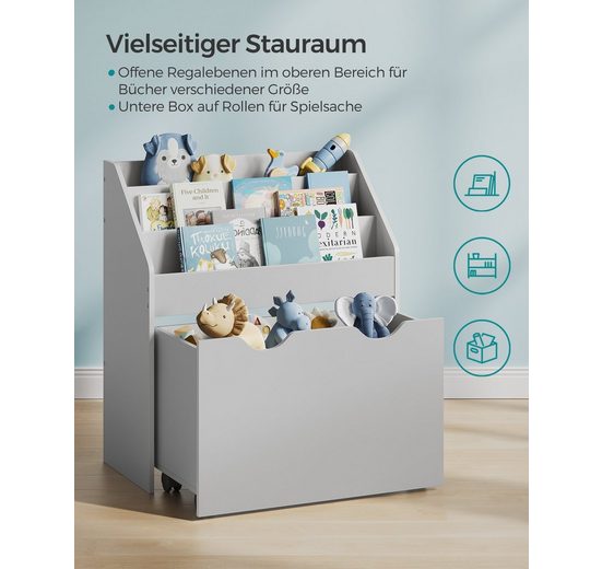 Songmics Speelgoed Borst Boekenkast Voor Kinderen Kinderplank 3 Plank Plank Plank Speelgoed Plank Plank