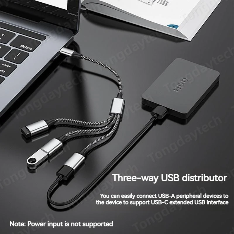 Hub USB Mở Rộng 4 Cổng Loại C Hub Bộ Chia USB Truyền Dữ Liệu Tốc Độ Cao OTG Adapter Cho Máy Tính Xiaomi Macbook pro Air