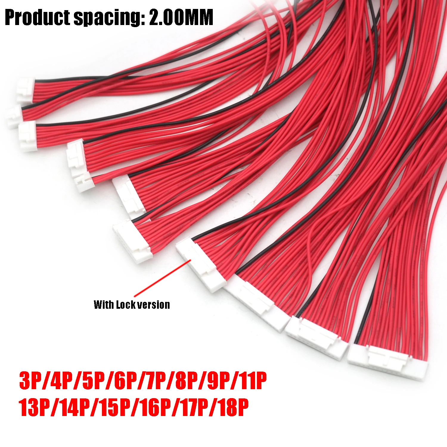 2P-18P BMS Kabel balansujący 2.0MM 2.54MM Płytka zabezpieczająca baterię litową Przewód połączeniowy PIN 4S~17S 4P 5P 7P 8P 9P 11P 14P 15P 17P