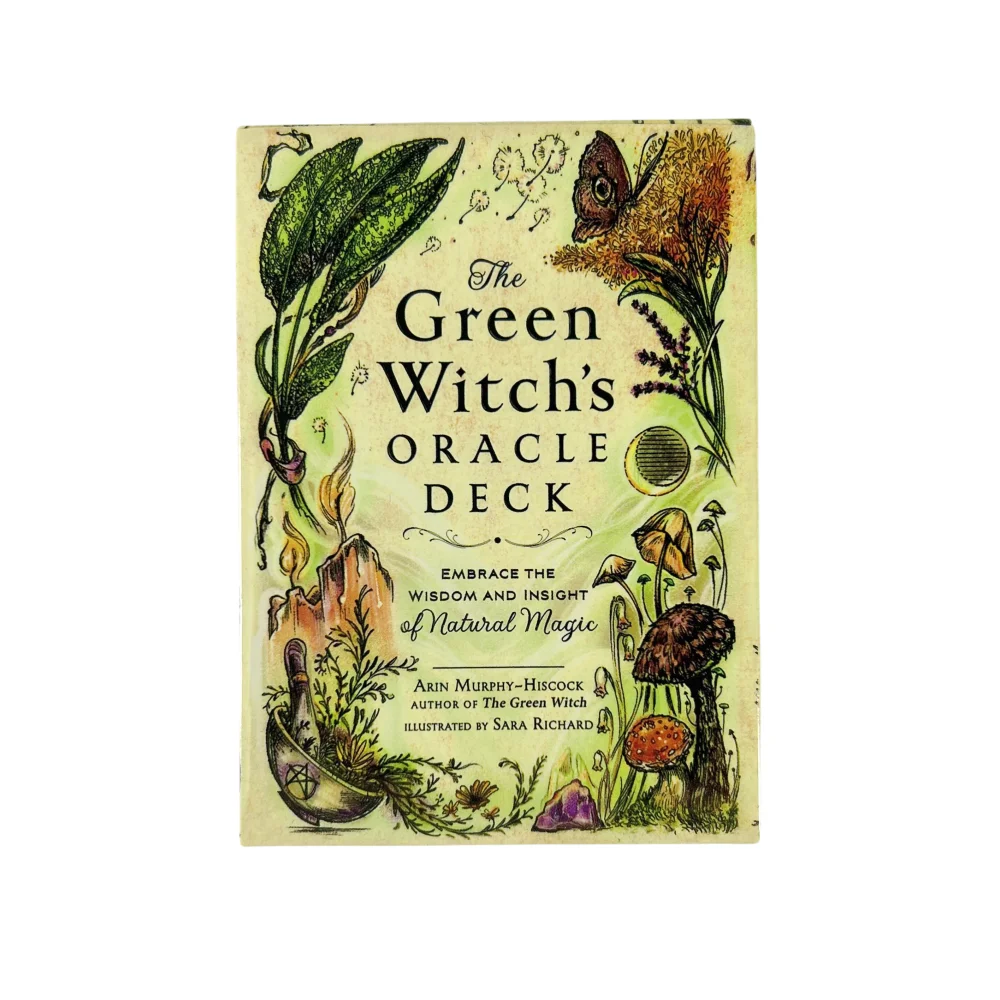 The Green Witch's Oracle Deck-kaarten Een 50-Engelse Visions Divination Edition Deck Borad Games Tarot voor het spelen van feesten