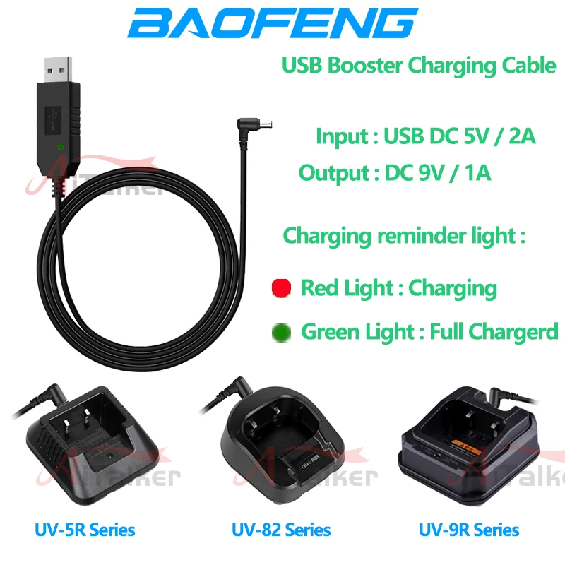 Baofeng USB podstawa stacjonarna/ładowarka samochodowa do Baofeng UV5R seria UV82 UV-9RPlus seria ładowarka litowo-jonowa akcesoria radiowe
