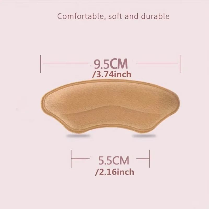 8-Pack Heel Pads for Too Big Shoes, Self-Adhesive Heel Protectors Inserts Improve Shoe Fit Prevent Slippage