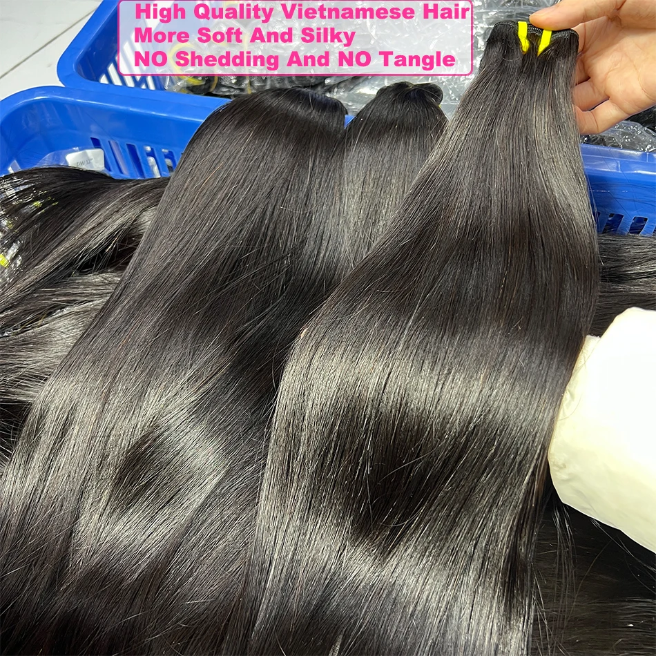 Yiwigs 12a grau osso em linha reta 100% pacotes de cabelo humano vietnamita não processado extensões tecer cabelo cru para mulher